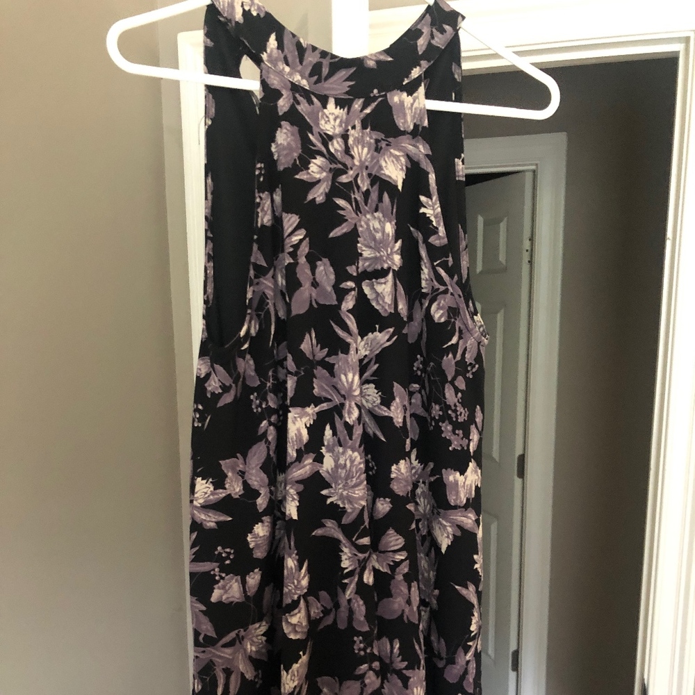 Audrey 3+1 Purple and Black tank dress